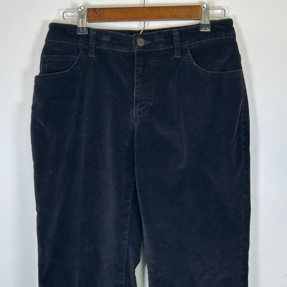 St. Johns Bay Black Corderoy High Rise Pants, Stretch, Sz 8P
